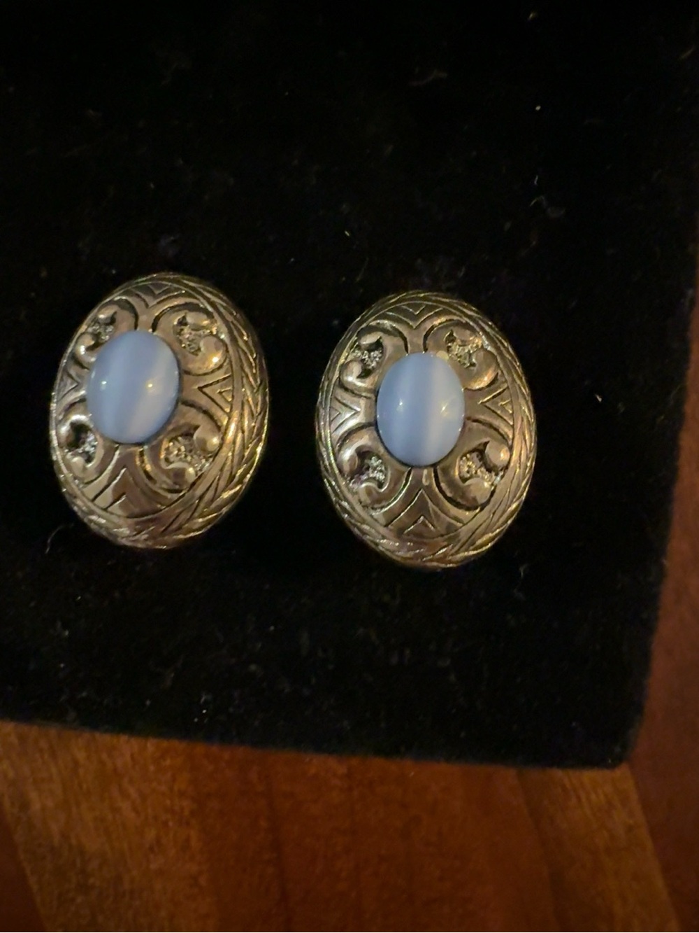 Premier Textured Oval Drop Clip-On Earrings